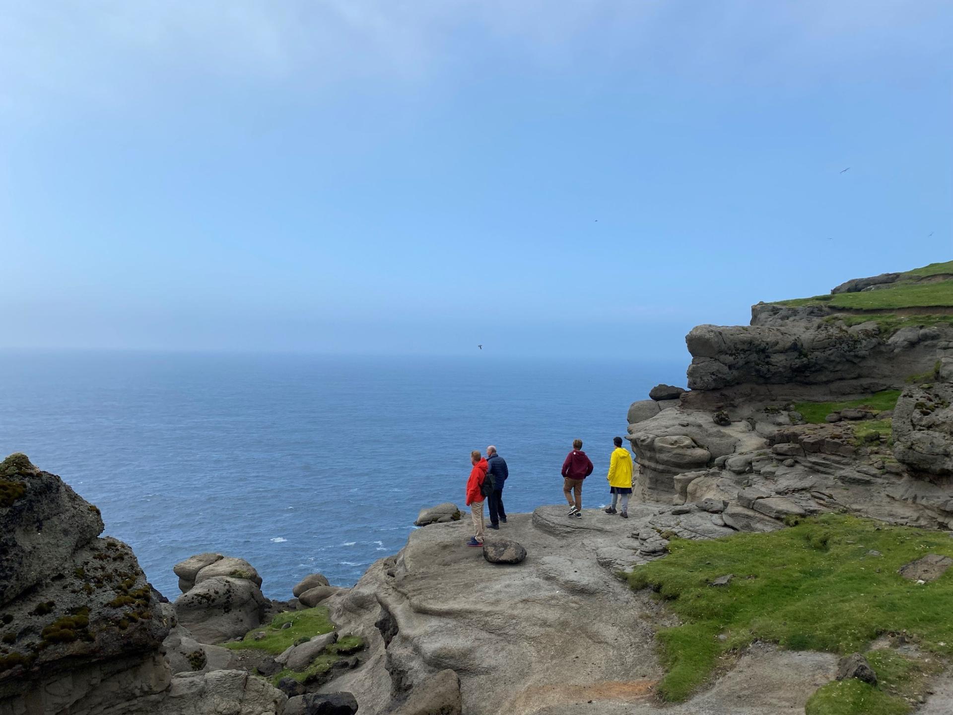 Fascinating rock formations by the Drangarnir and Søltuvík viewpoint, Sandoy, Faroe Islands