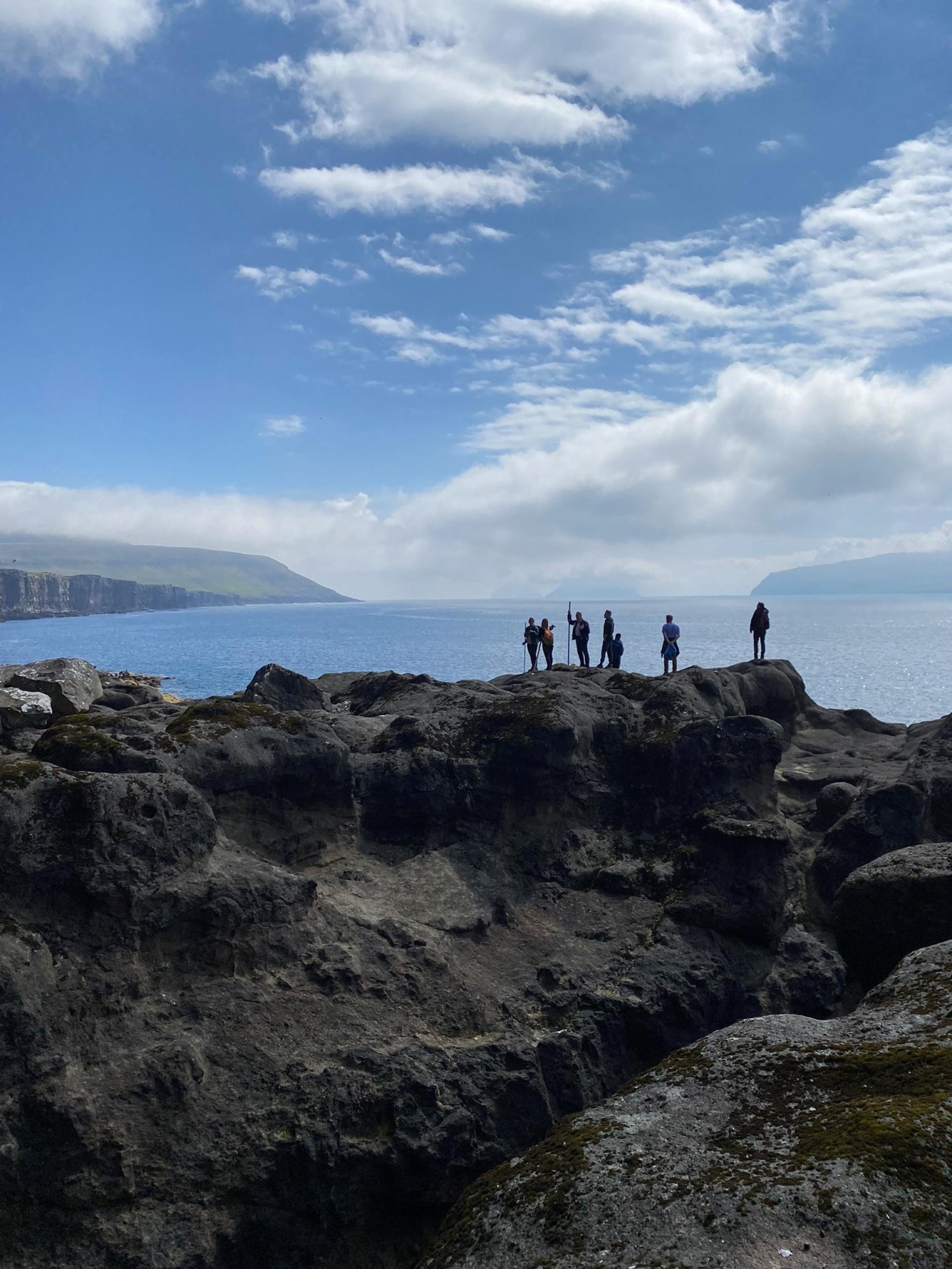 Cave hike to Líðargjógv on Sandoy, Faroe Islands