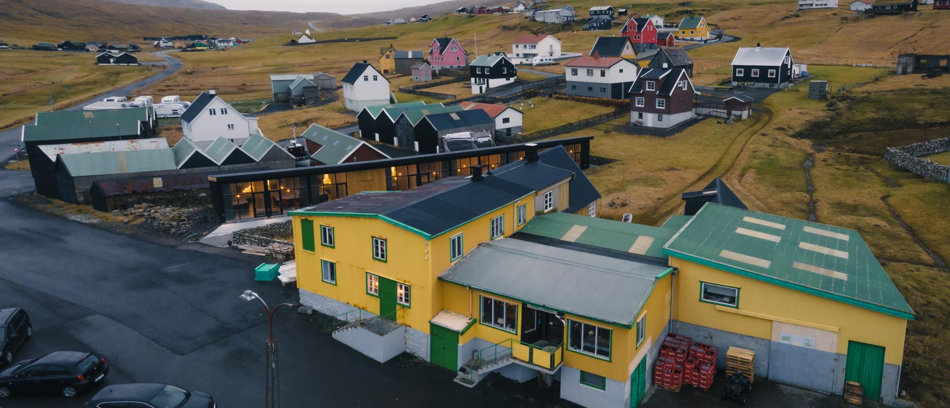 Mølin Guesthouse and Café in Skálavík, Sandoy. Cozy and modern guesthouse.
