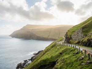 The steep and narrow, but beautiful road to Dalur, Sandoy.