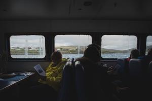 Inside the ferry to Skúvoy