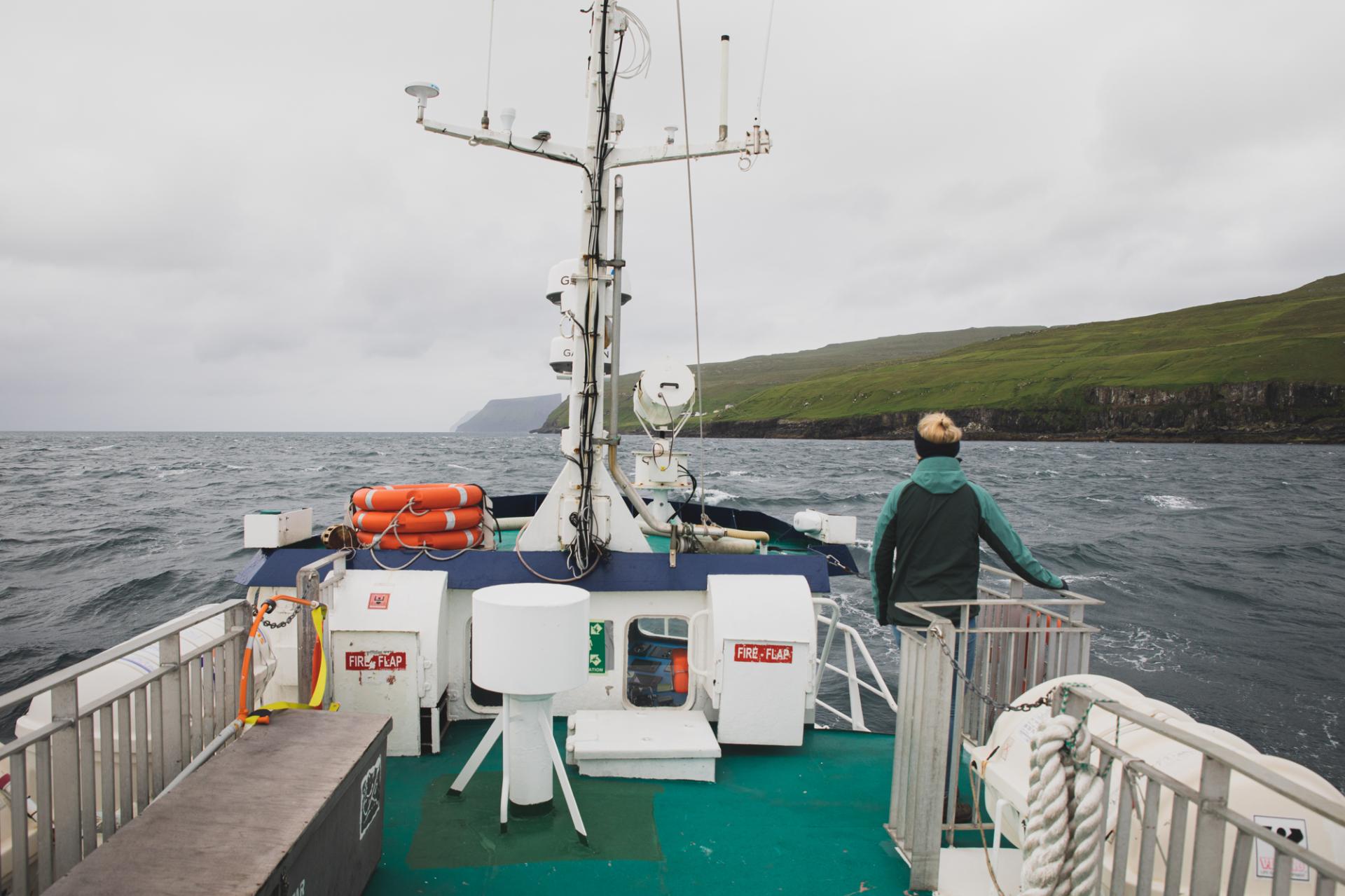 Onboard the ferry to Skúvoy